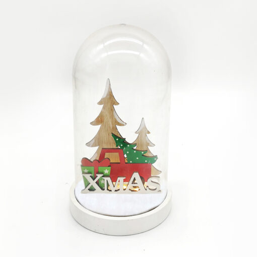 CAR, PLASTIC SNOWY COVER BALL 5 MINI LED ΛΑΜΠΑΚΙΑ ΜΠΑΤ. (2xAAA), WW,IP20, D11X19CM ACA – X06511215