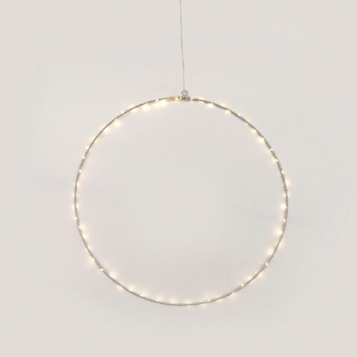 D40CM SILVER ROUND 55 ΜΙΝΙ LED ΛΑΜ, WW, ΑΣΗΜΙ ΚΑΛΩΔ. ΧΑΛΚΟΥ,ΑΝΤΑΠΤ.(3VDC),IP44, 3M ΔΙΑΦ ΚΑΛ ACA – X065514227