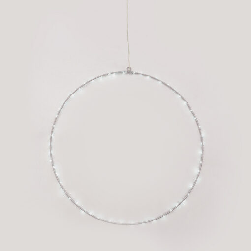 D40CM SILVER ROUND 55 ΜΙΝΙ LED ΛΑΜ, CW, ΑΣΗΜΙ ΚΑΛΩΔ. ΧΑΛΚΟΥ,ΑΝΤΑΠΤ.(3VDC),IP44, 3M ΔΙΑΦ ΚΑΛ ACA – X065524227