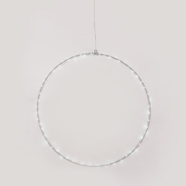 D40CM SILVER ROUND 55 ΜΙΝΙ LED ΛΑΜ, CW, ΑΣΗΜΙ ΚΑΛΩΔ. ΧΑΛΚΟΥ,ΑΝΤΑΠΤ.(3VDC),IP44, 3M ΔΙΑΦ ΚΑΛ ACA – X065524227