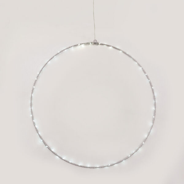 D50CM SILVER ROUND 65 ΜΙΝΙ LED ΛΑΜ, CW, ΑΣΗΜΙ ΚΑΛΩΔ. ΧΑΛΚΟΥ,ΑΝΤΑΠΤ.(3VDC),IP44, 3M ΔΙΑΦ ΚΑΛ ACA – X066524227