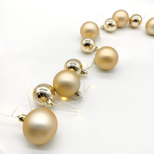 40 SILVER-CHROME BALLS 80 CLUSER MINI LED ΣΕΙΡΑ, WW, ΑΣΗΜ. ΚΑΛΩΔ. ΧΑΛΚ, ΜΠΑΤ.(3ΑΑ)IP20 30cm+2m  ACA – X068011228