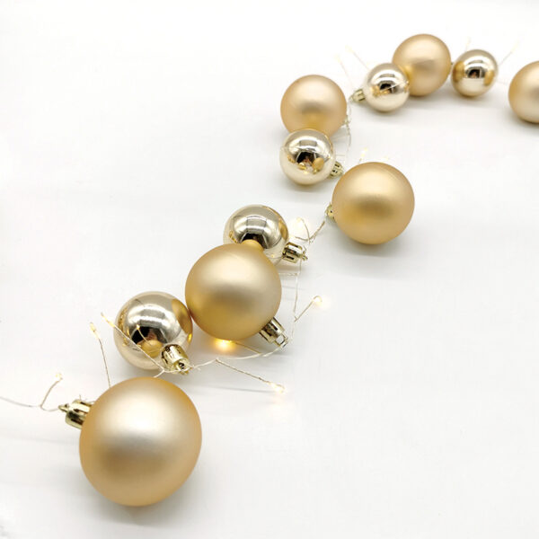 40 SILVER-CHROME BALLS 80 CLUSER MINI LED ΣΕΙΡΑ, WW, ΑΣΗΜ. ΚΑΛΩΔ. ΧΑΛΚ, ΜΠΑΤ.(3ΑΑ)IP20 30cm+2m  ACA – X068011228