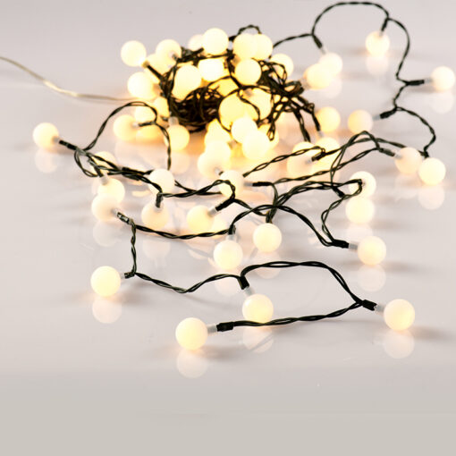 WHITE BALL 80 WW LED ΛΑΜΠΑΚΙΑ ΣΕΙΡΑ, 10CM, ΑΝΤΑΠΤ (4.5V) & ΣΤΑΘ., ΕΠΕΚΤ (ΜΑΧ 3) IP44, 8m+3m ACA – X068014201