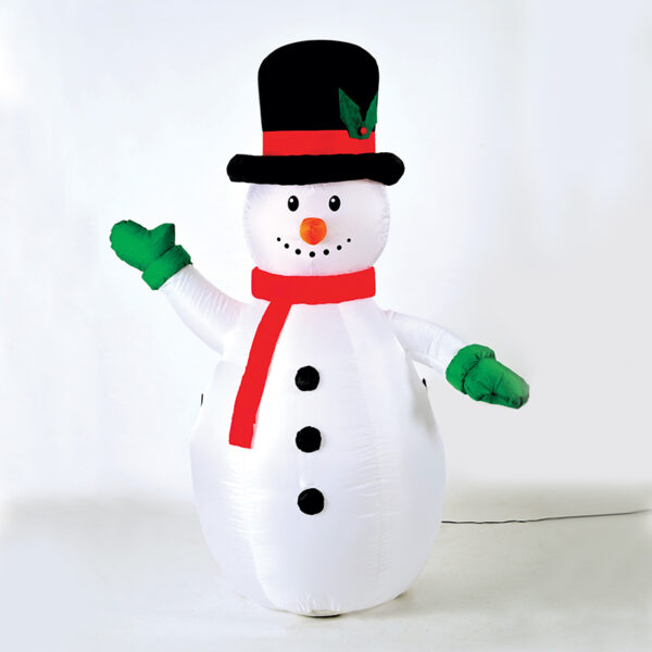 INFLATABLE SNOWMAN  1 LED ΛΑΜΠ. ΑΝΤΑΠ. (12V), RGB,  ΣΤΑΘ. IP44, Η180CM, 2M ΠΡΑΣ. ΚΑΛ. ΤΡΟΦ. ACA – X07003439