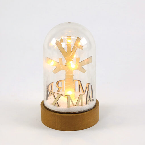 PLASTIC COVER BALL XMAS TREE, 10 MINI WW LED ΛΑΜΠAKIA ΜΠΑΤ. (3XAA) IP20 Φ11X19CM ACA – X07101135