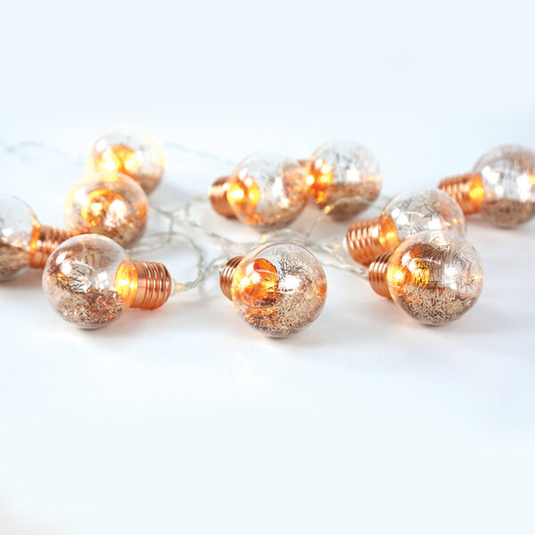 GLASS COPPER LED BULB  10 LED ΛΑΜΠAKIA ΣΕΙΡΑ ΜΠΑΤ. (2xAA), WW,IP20, 135+30cm, ΔΙΑΦ ΚΑΛ ΤΡΟΦ. ACA – X07101136