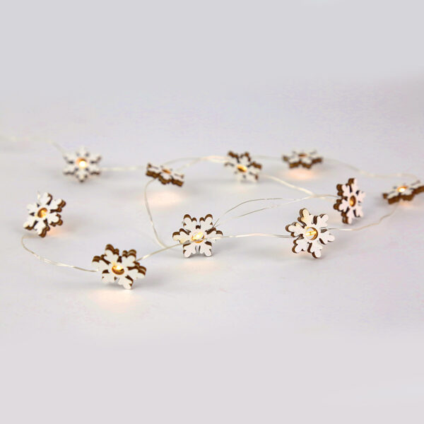 WOODEN SNOWFLAKE 10 LED ΛΑΜΠ. ΣΕΙΡΑ ΜΠΑΤ.(2xAA),WW, ΑΣΗΜΙ ΚΑΛ. ΧΑΛΚ.,IP20, 90+30cm,ΔΙΑΦ ΚΑΛ ΤΡΟΦ ACA – X07101140
