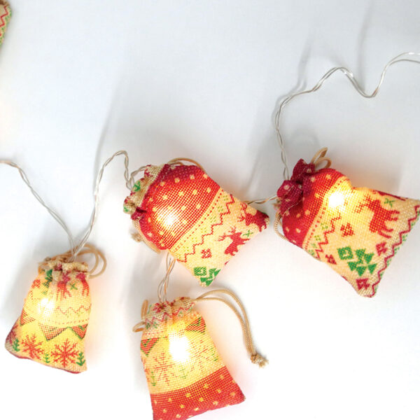 WOOVEN BAGS, 10 LED ΛΑΜΠ. ΣΕΙΡΑ WW ΜΠΑΤ. (2XAA)  IP20 135+15CM ΔΙΑΦ ΚΑΛ ΤΡΟΦ. ACA – X07101148