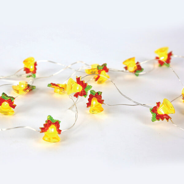 BELL 15 MINI LED ΛΑΜΠΑΚΙΑ ΣΕΙΡΑ, WW, ΑΣΗΜΙ ΚΑΛΩΔ. ΧΑΛΚΟΥ, MΠΑΤ. (2ΑΑ),IP20, 140+30CM ΔΙΑΦ ΚΑΛ ACA – X07151101