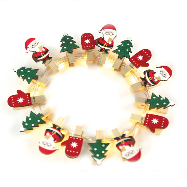 SANTA & TREES 16 MINI LED ΛΑΜΠ. ΣΕΙΡΑ, WW, ΑΣΗΜΙ ΚΑΛ. ΧΑΛΚ., MΠΑΤ. (2ΑΑ),IP20, 150+30CM ΔΙΑΦ ΚΑΛ ACA – X07161105