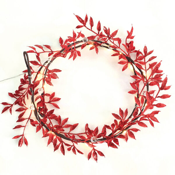 RED GARLAND, 20 ΜΙΝΙ LED ΛΑΜΠ. WW ΜΠΑΤ. (2XAA) ΑΣΗΜΙ ΚΑΛ. ΧΑΛΚΟΥ IP20 150+30CM ΔΙΑΦ ΚΑΛ ΤΡΟΦ. ACA – X07201144