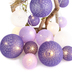 “WOVEN BALL FAIRY LIGHTS” ΜΩΒ-ΑΣΠΡH ΜΠΑΛΑ 20 LED ΛΑΜΠΑΚ ΣΕΙΡΑ ΜΠΑΤΑΡ(3xΑΑ) ΘΕΡΜΟ ΛΕΥΚΟ IP20 285+30 ACA – X07201159