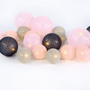 “WOVEN BALL FAIRY LIGHTS” POZ – ΓΚΡΙ ΜΠΑΛΑ 20 LED ΛΑΜΠΑΚ ΣΕΙΡΑ ΜΠΑΤΑΡ(3xΑΑ) ΘΕΡΜΟ ΛΕΥΚΟ IP20 ACA – X07201160