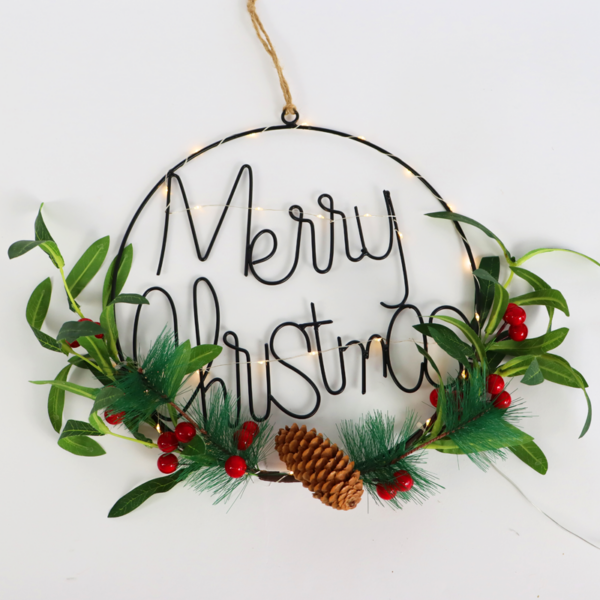 ΚΡΕΜΑΣΤΟ ΧΡΙΣΤ/ΚΟ ΣΤΡΟΓΓΥΛΟ ΔΙΑΚΟΣΜΗΤΙΚΟ,ΜΕΤΑΛΛΙΚΟ+ΤΕΧΝΗΤΟ ΦΥΤΟ,30 LED,ΜΠΑΤ(2XCR2032),WW,IP20,30cm ACA – X07301664