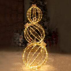 SET ΑΠΟ 3 3D ΜΠΑΛΕΣ 262LED ΛΑΜΠ ΘΕΡΜΑ ΣΤΑΘ&FLASH ΧΡΥΣΟ ΚΑΛ ΧΑΛΚ ΑΝΤΑΠΤ 4,35VDC 51*51*130cm IP44 5mΚΑΛ ACA – X076414105