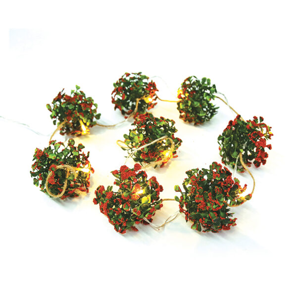 XMAS GARLAND, 8 LED ΛΑΜΠ. ΣΕΙΡΑ ΜΠΑΤ. (2xAA), WW,IP20, 140+100cm, ΔΙΑΦ ΚΑΛ ΤΡΟΦ. ACA – X0781125