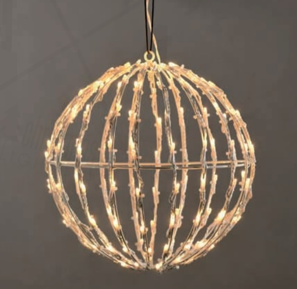3D BALL ΣΧΕΔΙΟ 100 LED ΛΑΜΠ. ΣΕΙΡΑ, ΘΕΡΜΟ ΛΕΥΚ, ΑΝΤΑΠΤ.(4.5VDC), IP44,20x20x21cm,ΛΕΥΚΟ ΚΑΛ,5m ACA – X081001413