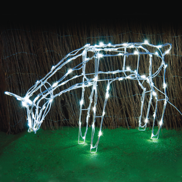 “FEEDING REINDEER” 100 LED ΣΧΕΔ. ΛΑΜΠ ΣΕΙΡΑ CW ΑΝΤ.31VDC & 8 ΠΡΟΓΡ. IP44, 70x14x41cm 5m ΛΕΥΚ ΚΑΛ ACA – X0810024242