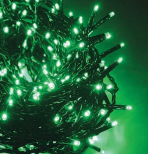 100 LED ΛΑΜΠ. ΣΕΙΡΑ (ANA 5cm), ΠΡΑΣΙΝΟ,ΑΝΤΑΠΤ.(31VDC)& ΕΠΕΚΤ.(MAX 6 ΣΕΤ),IP44, 5m, ΠΡΑΣΙΝΟ ΚΑΛ. ACA – X08100511