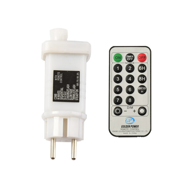 ΑΝΤΑΠΤ. 31VDC 12W 8 ΠΡΟΓΡΑΜΜΑΤΑ & IR CONTROLLER(ON/OFF+8 FUNC.+TIMER+DIMMER) MAX 1500LEDS ΠΡΟΓΡΑΜ. ACA – X0812WFAR