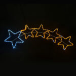 5 STARS 144 LED 6m ΜΟΝΟΚ. ΦΩΤ ΛΕΥΚΟ & ΚΙΤΡΙΝΟ FLASH IP65 150*50cm 1.5m ΚΑΛ. ACA – X081442920