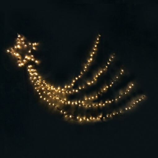 SHOOTING STAR, 5 ROWS, 150 WW LED 8 ΛΕΙΤΟΥΡΓ., ΑΝΤΑΠ. (4.5VDC) IP44  30cm (1m ΟΥΡΑ), 5m. ΚΑΛ. ΤΡ ACA – X081501225