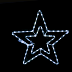 “DOUBLE STARS” 60 LED ΣΧΕΔΙΟ 2.5m ΜΟΝΟΚΑΝΑΛ ΦΩΤΟΣΩΛ ΨΥΧΡΟ ΛΕΥΚΟ IP44 46cm 1.5m ΚΑΛΩΔ ACA – X08182116