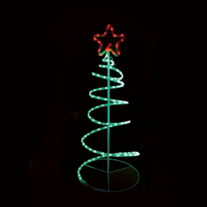 “SPIRAL TREE” 120 LED ΣΧΕΔΙΟ 5m ΜΟΝΟΚΑΝΑΛ ΦΩΤΟΣΩΛ RED-GREEN IP44 40x40x90cm 1.5m ΚΑΛΩΔ ACA – X0818319