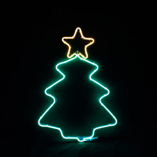 CHRISTMAS TREE 200 NEON LED 2m NEON DOUBLE SMD ΦΩΤ., WW + ΠΡΑΣΙΝΟ ΣΤΑΘ., IP44, 38.5X54CM, 1.5m Κ ACA – X082003419
