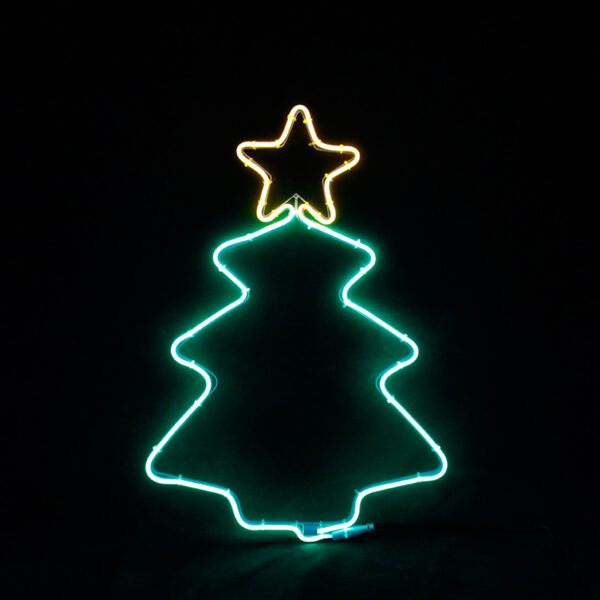 CHRISTMAS TREE 200 NEON LED 2m NEON DOUBLE SMD ΦΩΤ., WW + ΠΡΑΣΙΝΟ ΣΤΑΘ., IP44, 38.5X54CM, 1.5m Κ ACA – X082003419