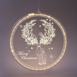 “3D ACRYLIC REINDEER”, 36 WW LED ΣΤΑΘ. IP20  21X21.6CM, USB ΚΑΛ. ΤΡΟΦΟΔ. ACA – X08241254