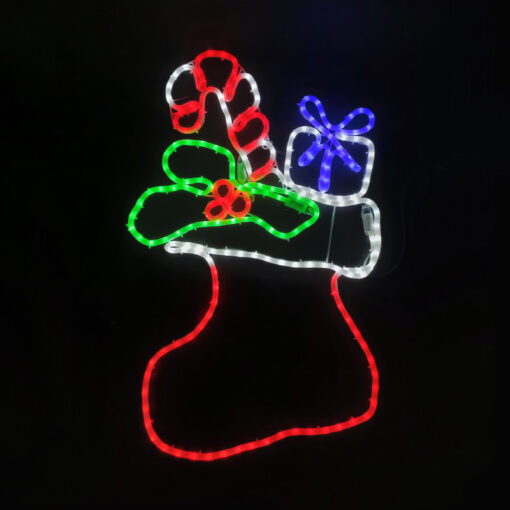 SOCK WITH PRESENT 252 LED  ΜΟΤΙΦ 7m ΜΟΝΟΚ. ΦΩΤΟΣ. MULTICOLOR ΣΤΑΘΕΡΟ IP65  53*78m 1.5m ΚΑΛ. ACA – X082523526