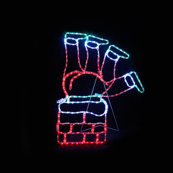 SANTA CLIMB CHIMNEY 264 LED 11m ΜΟΝΟΚ. ΦΩΤ., ΠΟΛΥΧΡΩΜ., FLASH CONTROL., IP44, 78X100CM, 1.5m ΚΑΛ ACA – X082643218