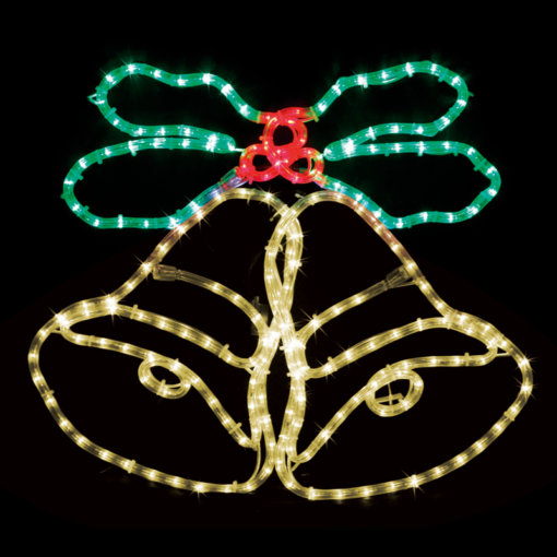 “DOUBLE BELLS” 288LED ΣΧΕΔΙΟ 8m ΦΩΤΟΣΩΛ RED-GREEN-YELLOW IP65 75x58cm 1.5m ΚΑΛΩΔ ACA – X0828811112N