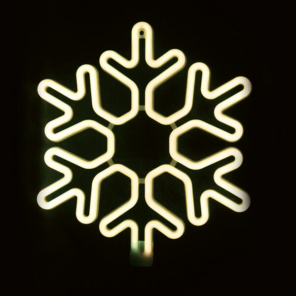 SNOWFLAKE 300 NEON LED 3m NEON DOUBLE SMD ΦΩΤ., WW ΣΤΑΘ., IP44, 40X40CM, 1.5m ΚΑΛ. ACA – X0830014111