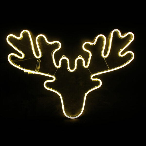 REINDEER HEAD 300 NEON LED 3m NEON DOUBLE SMD ΦΩΤ., WW ΣΤΑΘ., IP44, 60.5X42CM, 1.5m ΚΑΛ. ACA – X083001414