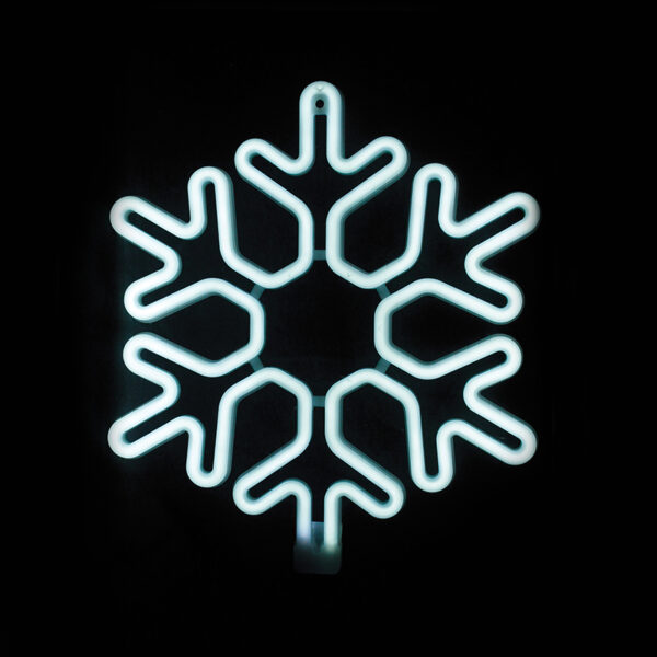 SNOWFLAKE 300 NEON LED 3m NEON DOUBLE SMD ΦΩΤ., CW ΣΤΑΘ., IP44, 40X40CM, 1.5m ΚΑΛ. ACA – X0830024111
