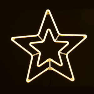 “DOUBLE STARS” 300 NEON LED 3m NEON DOUBLE SMD ΦΩΤ., CW ΣΤΑΘ., IP65, 55CM, 1.5m ΚΑΛ. ACA – X083002415N
