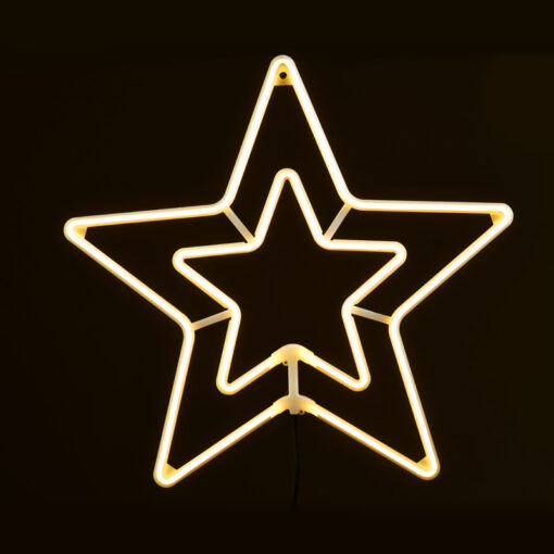 “DOUBLE STARS” 300 NEON LED 3m NEON DOUBLE SMD ΦΩΤ., CW ΣΤΑΘ., IP65, 55CM, 1.5m ΚΑΛ. ACA – X083002415N