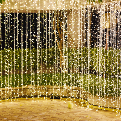 360 FLASH LED ΚΟΥΡΤΙΝΑ ΛΑΜΠ., WW,ΑΝΤΑΠΤ.(31VDC),IP44, 200x200cm, ΠΡΑΣΙΝΟ ΚΑΛ. ACA – X08360114