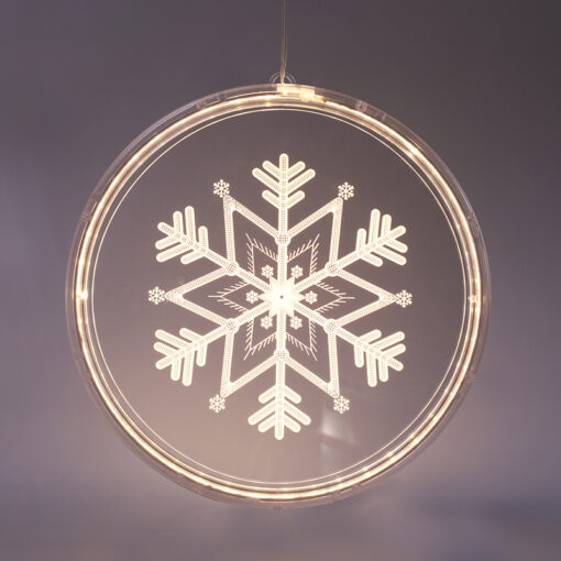 3D ACRYLIC SNOWFLAKE, 36 WW LED ΣΤΑΘ. IP20  21X21.6CM, USB ΚΑΛ. ΤΡΟΦΟΔ. ACA – X083612510