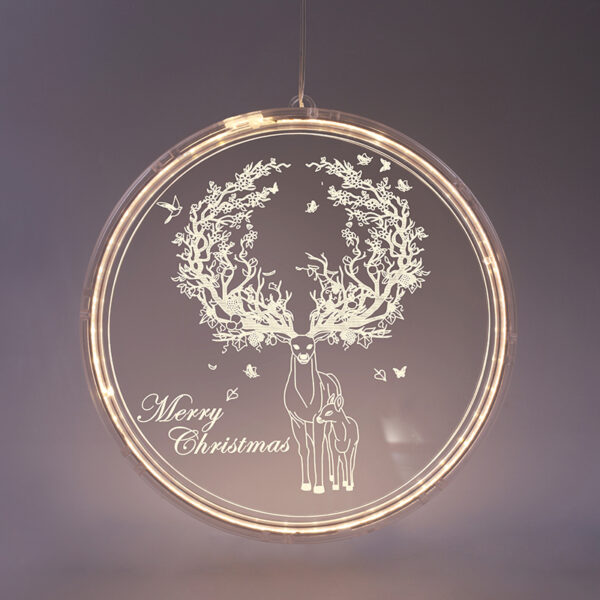 3D ACRYLIC REINDEER, 36 WW LED ΣΤΑΘ. IP20  21X21.6CM, USB ΚΑΛ. ΤΡΟΦΟΔ. ACA – X08361254