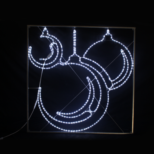 “THREE CHRISTMAS BALL”,414 LED ΕΠΙΣΤΗΛ ΣΧΕΔ. 11.5m ΜΟΝΟΚ. ΦΩΤΟΣ,CW ΣΤΑΘ,IP44,120x120CM,1.5m ΤΡΟΦ. ACA – X0841422113