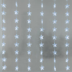 48LED ΛΑΜΠ ΚΟΥΡΤΙΝΑ ΑΣΤΕΡΙΑ 6,5cm ΨΥΧΡΟ ΛΕΥΚΟ ΑΝΤΑΠΤ & 8 ΠΡΟΓΡ IP44 120cm 5M ΠΡΑΣ ΚΑΛΩΔ ACA – X0848222