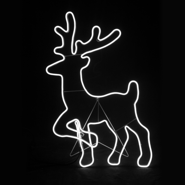 “STANDING REINDEER” 500LED ΣΧΕΔΙΟ 5m ΦΩΤΟΣΩΛ ΝΕΟΝ ΨΥΧΡΟ ΛΕΥΚΟ IP44 54x82cm 1.5m ΚΑΛΩΔ ACA – X085002414