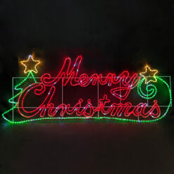 MERRY CHRISTMAS WITH TREE 576 LED 24m ΜΟΝΟΚ. ΦΩΤ ΠΟΛΥΧΡ. FLASH IP65 205*81cm 1,5m ΚΑΛ. ACA – X085763222