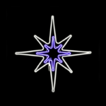 “NORTH STAR” 600 NEON LED 6m DOUBLE SMD ROPE LIGHT, CW+BLUE STEADY,IP44,81Χ81CM,1.5m ΚΑΛ. ΤΡΟΦ. ACA – X086002215