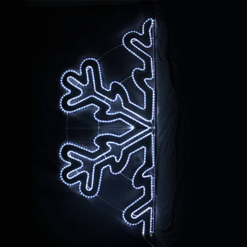 “HALF SNOWFLAKE”, 684 LED ΕΠΙΣΤΗΛΟ ΣΧΕΔ. 19m ΜΟΝΟΚ. ΦΩΤΟΣ., CW ΣΤΑΘ., IP44, 100x240CM, 1.5m ΤΡΟΦ. ACA – X0868422111