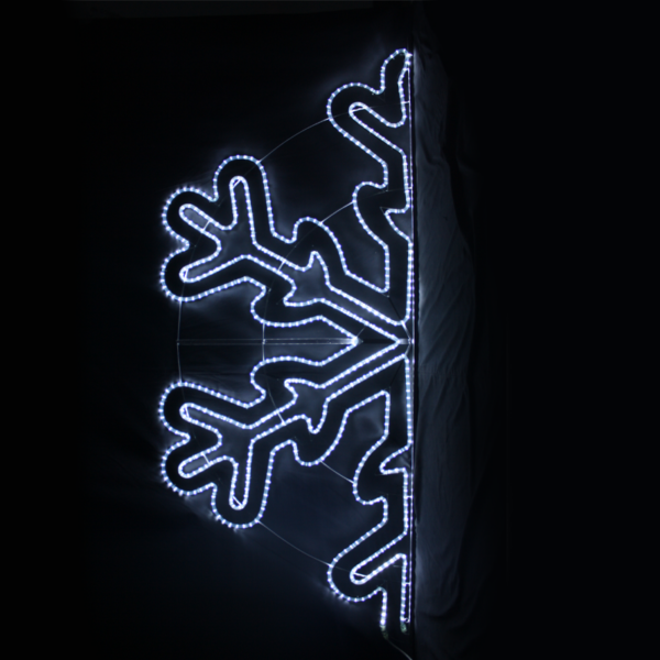 “HALF SNOWFLAKE”, 684 LED ΕΠΙΣΤΗΛΟ ΣΧΕΔ. 19m ΜΟΝΟΚ. ΦΩΤΟΣ., CW ΣΤΑΘ., IP44, 100x240CM, 1.5m ΤΡΟΦ. ACA – X0868422111